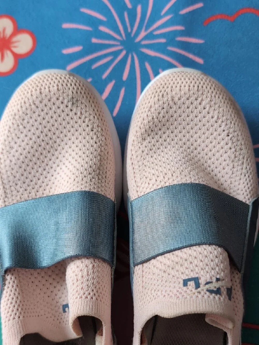 APL Knit Slip-On Sneakers in Blush Pink & Charcoal Strap